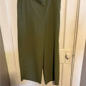 J.Crew Jamie wide leg pant olive green